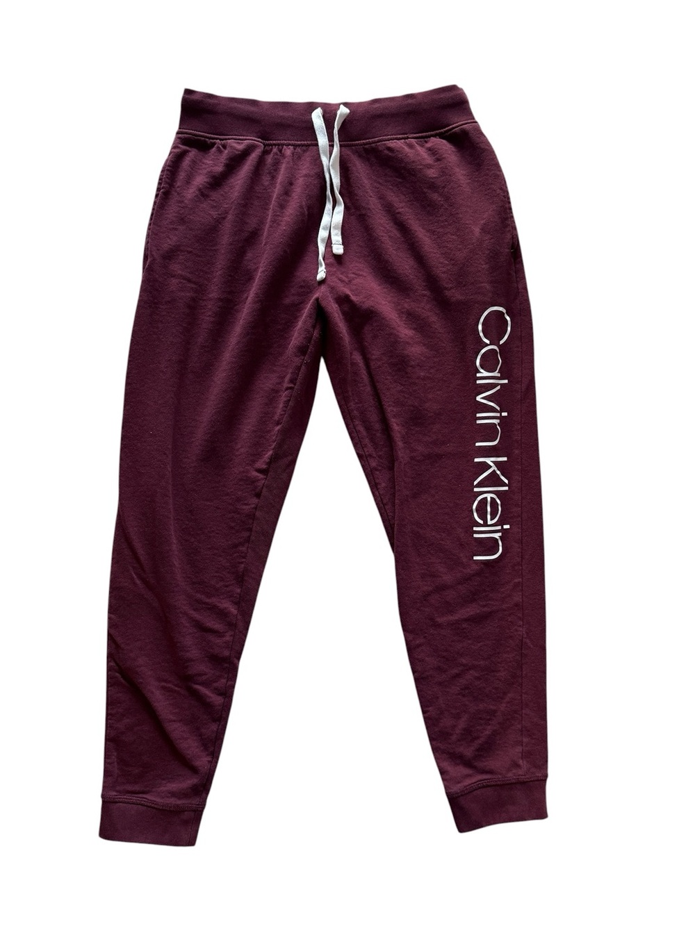 Calvin Klein Burgundy Jogger Sleepwear Womens Medium Lounge Pajamas Pants